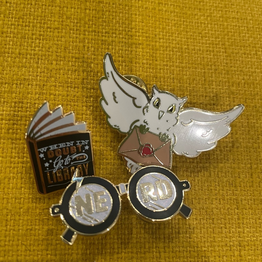 Harry Potter enamel pin trio